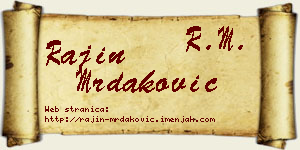 Rajin Mrdaković vizit kartica